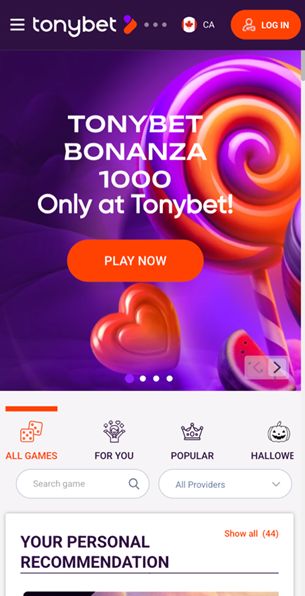 Tonybet welcome bonus